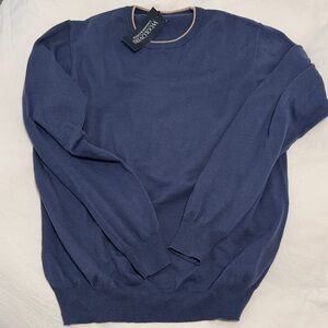 Woolovers Men's Navy Crewneck Sweater